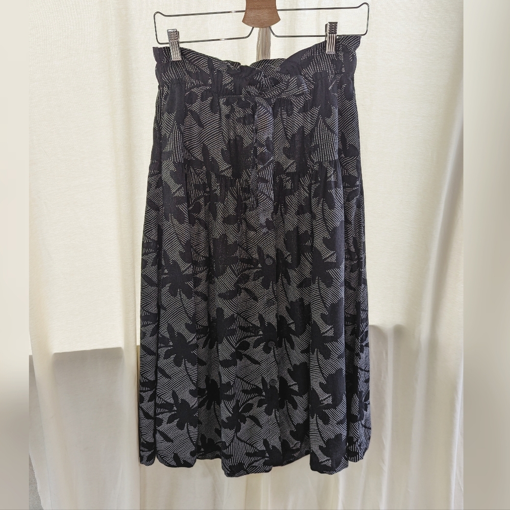 Universal Thread Linen Blend Skirt With Pockets And Tie Belt